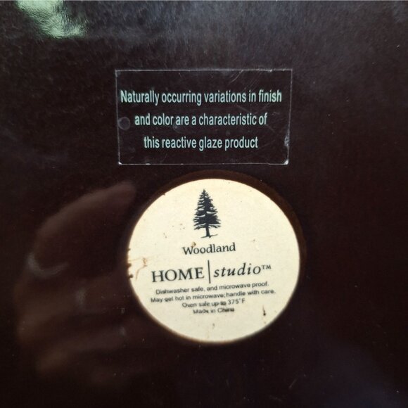 Woodland Home Studio Reactive Glaze Cabin-Inspired 9x9 Plates Set Of 2 Brown - Picture 3 of 5